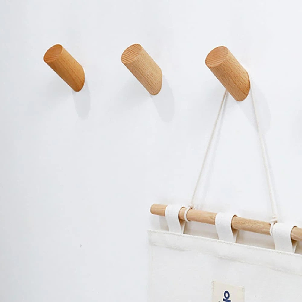 Porte-Serviette de Bain en Bois Naturel – Design Minimaliste