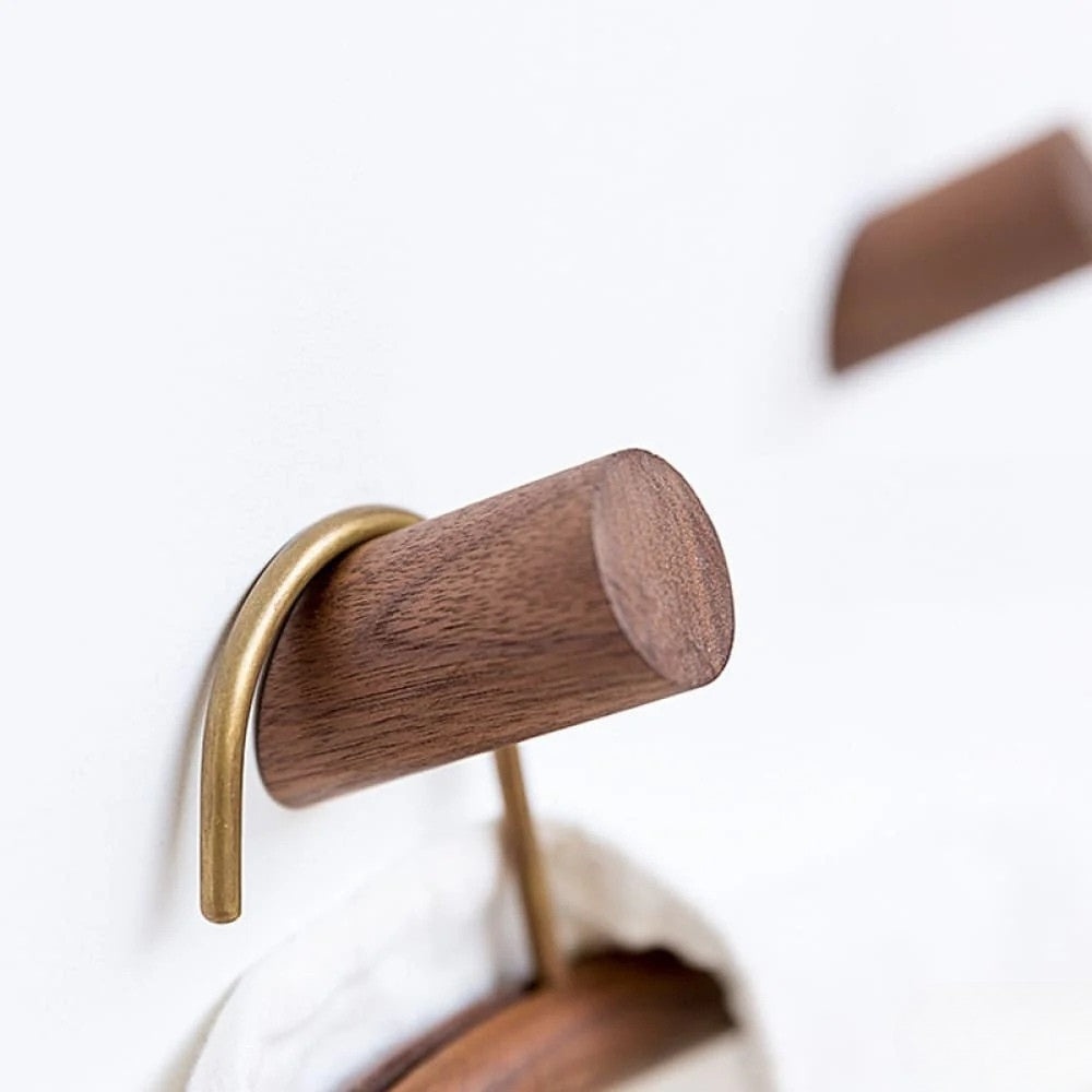 Porte-Serviette de Bain en Bois Naturel – Design Minimaliste