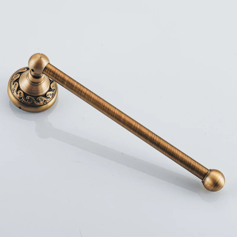 Barre porte serviette en laiton vintage