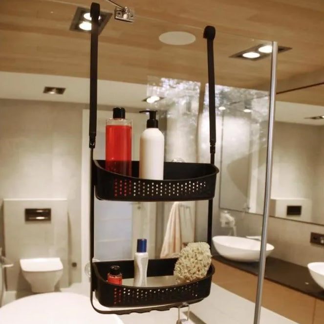Étagère Douche Suspendue 2 en 1 en Plastique