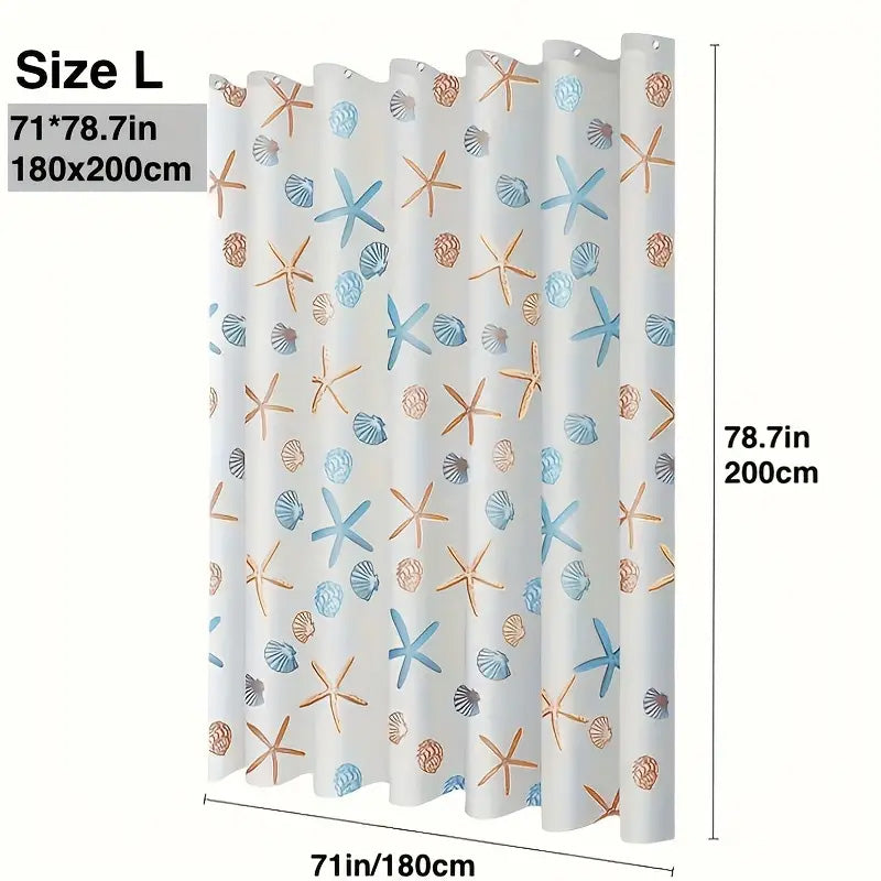 Rideau de Douche à Motif Etoile de mer