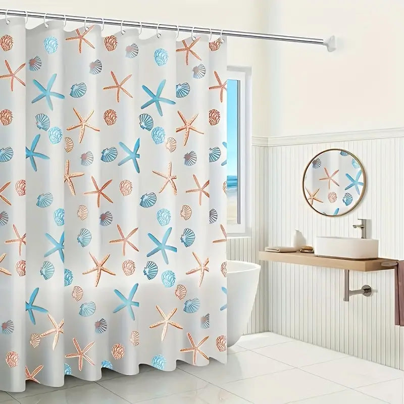 Rideau de Douche à Motif Etoile de mer