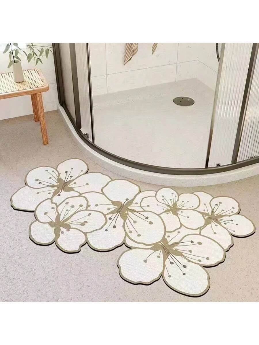 Tapis de Bain Floral en Diatomite
