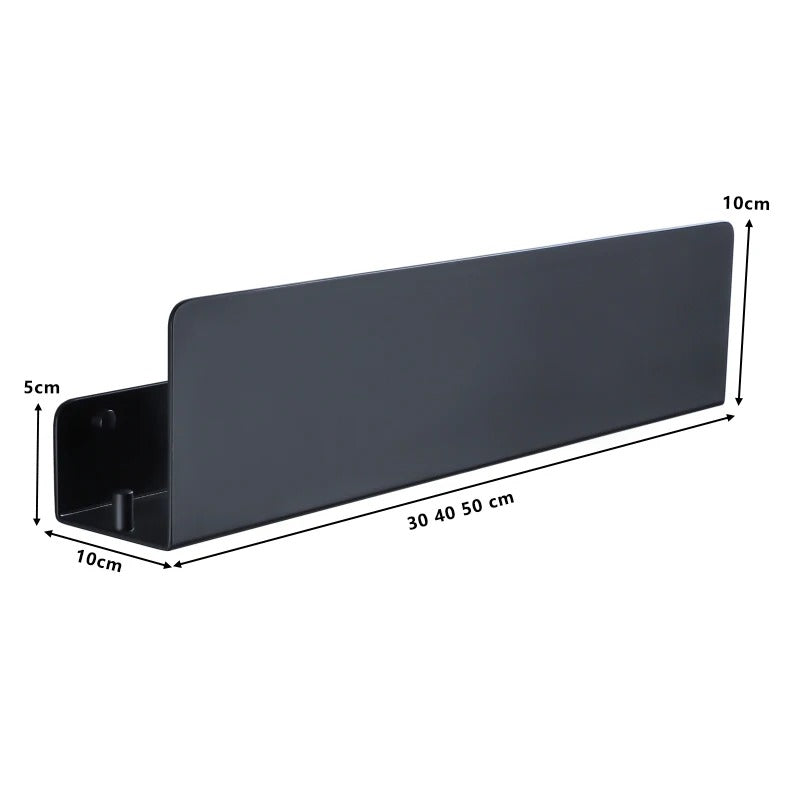 Étagère de Douche Murale Aluminium Noir