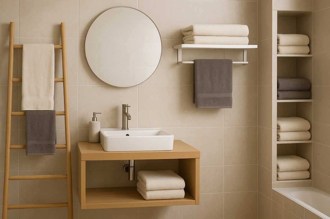 Où ranger ses serviettes dans une salle de bain ?