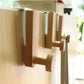 Porte Serviette Porte Crochet en Inox et Bois