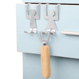 2 pièces Porte Torchon Crochet en forme de Silhouette, acier inoxydable
