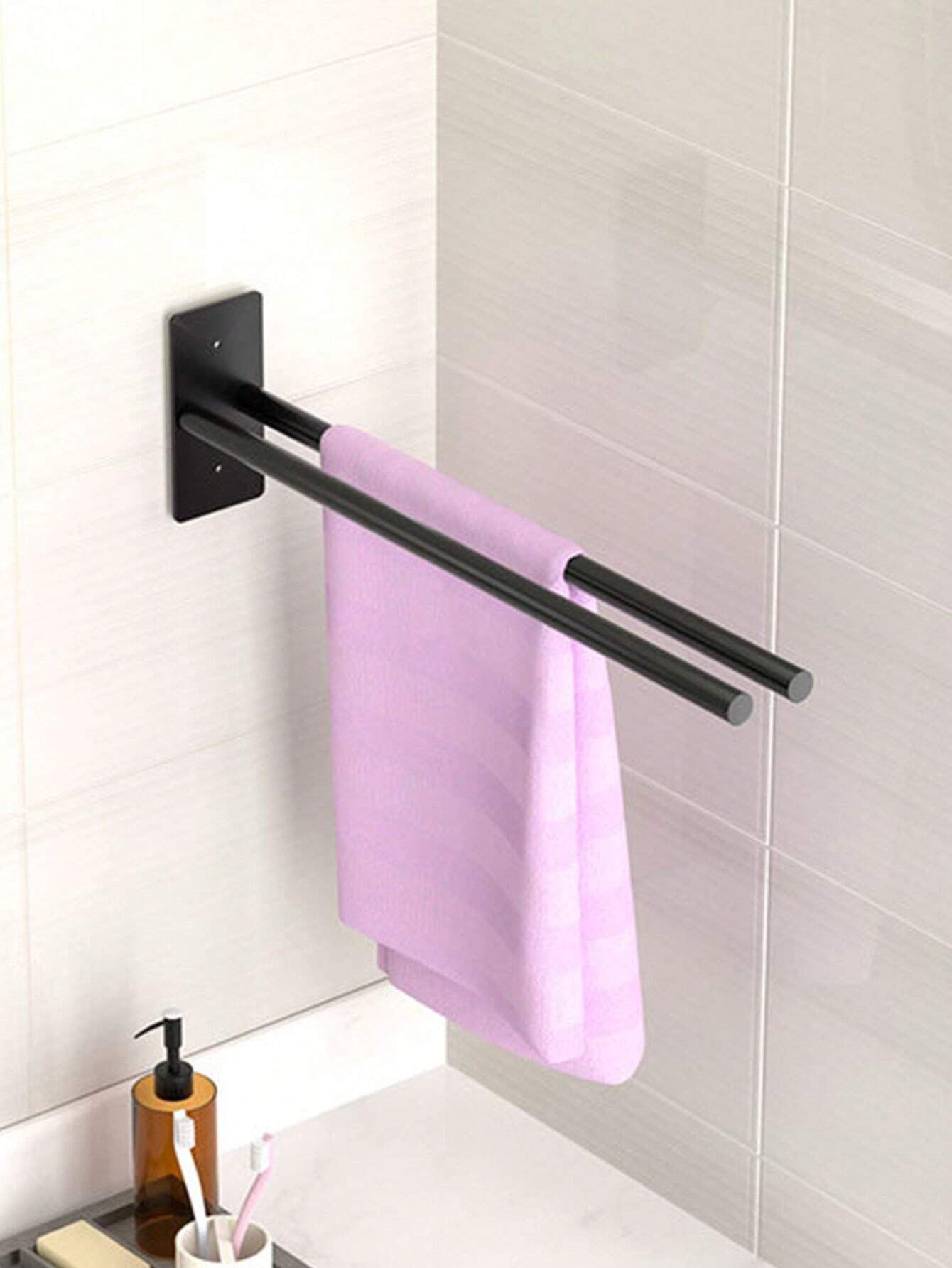 Barre Porte Serviette Salle de Bain Sans Percer Double