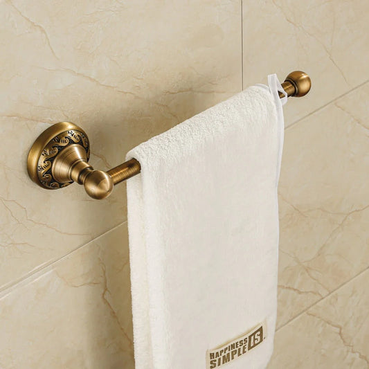 Barre porte serviette en laiton vintage