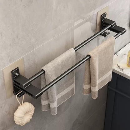 Double Barre Porte Serviette Salle de Bain Sans percer