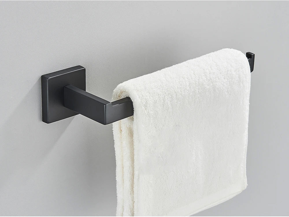 Ensemble Porte Serviette WC 4 pièces Noir