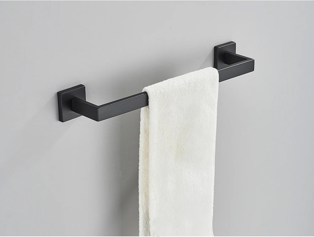 Ensemble Porte Serviette WC 4 pièces Noir