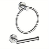 Ensemble Porte Serviette WC en Inox, acier inoxydable, 16 cm