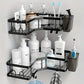 Étagère Douche Adhésive - lot de 2 rangements d'angle, acier inoxydable, 25 x 25 x 6,5 cm