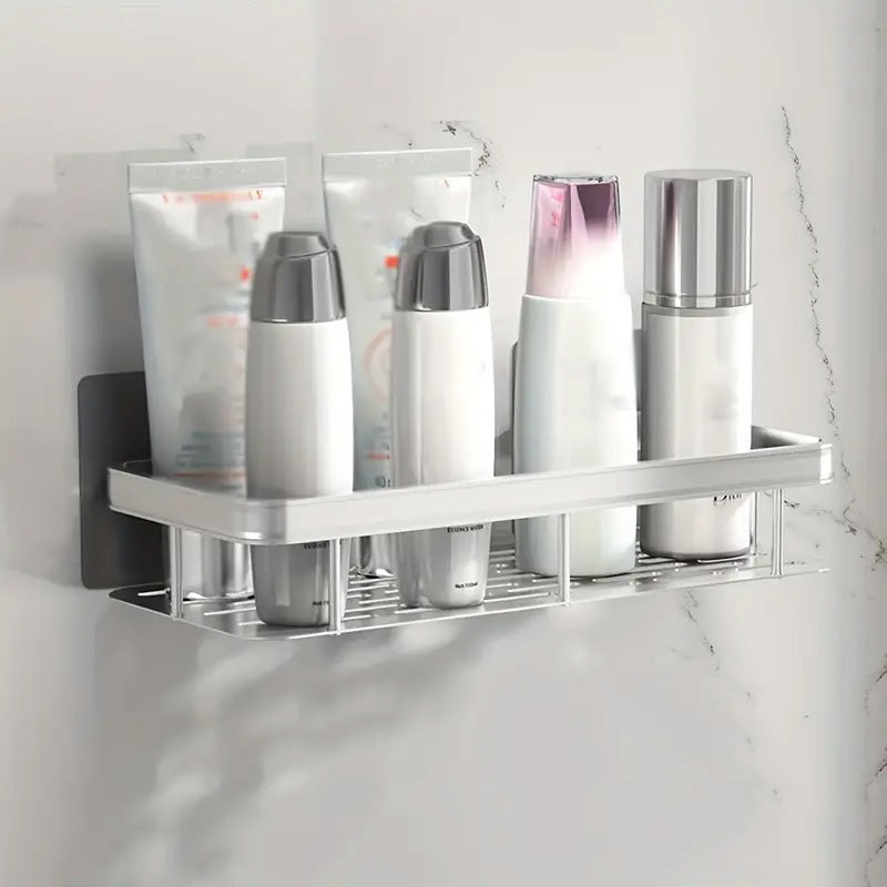 Un rangement auto-adhésif pour salle de bain