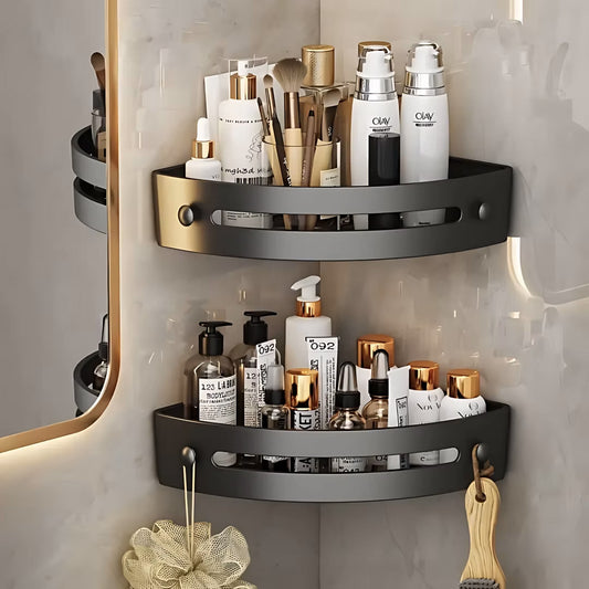 Étagère Douche Mural - Support d'Angle 2 niveaux