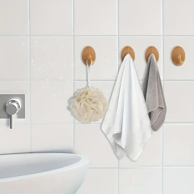 Porte serviette bois pratique et sans perçage