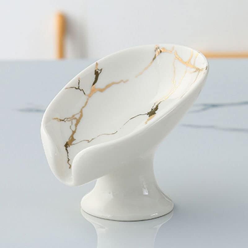 Accessoires de Salle de Bain en Céramique Marbrée