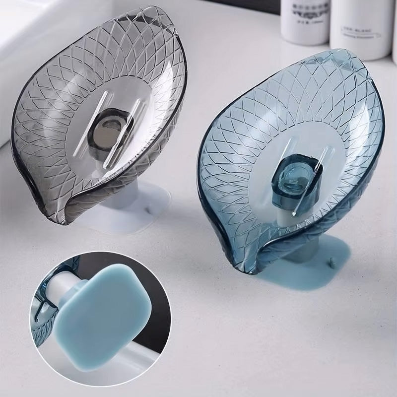 Un porte savon auto-drainant sur pied pour une salle de bain organisée