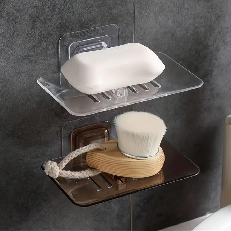 Accessoire de salle de bain en plastique transparent