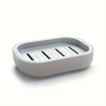 Porte Savon hypoallergénique auto-drainant, plastique, 10,7 x 7,7 cm