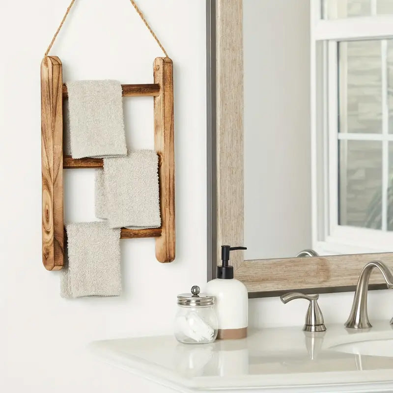Echelle porte serviette, l’atout naturel de votre salle de bain