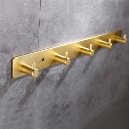 Porte Serviette Porte Crochet Auto-adhésif en Alu Doré