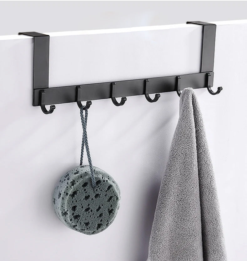 Porte serviette porte avec crochets en aluminium