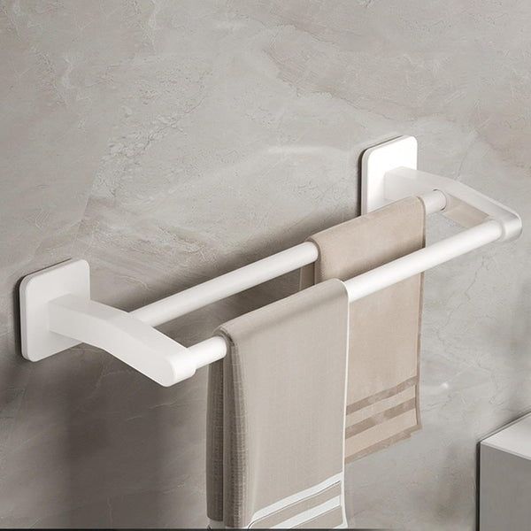 Porte Serviette Salle de Bain Sans Percer Double, aluminium