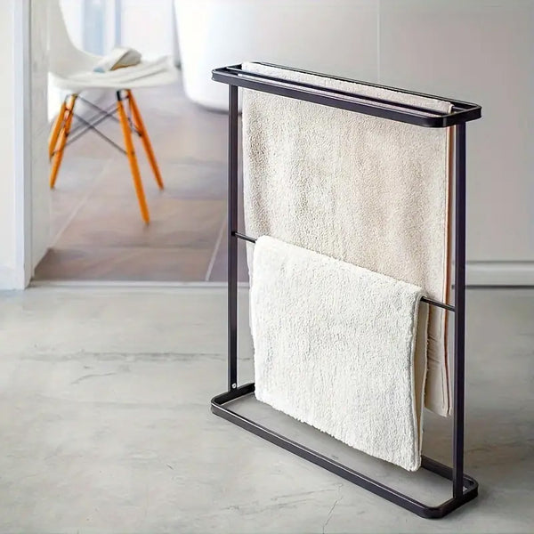 Porte Serviette Sur Pied Autoportant en Fer forgé, fer forgé, 65 cm x 75 cm