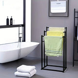Porte Serviette Sur Pied Triple en Inox, acier inoxydable