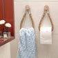 Porte Serviette WC en Bois massif avec Corde