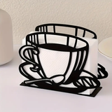Porte Serviette de Table Design Tasse à Café, fer