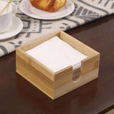 Porte Serviette de Table en Bambou, bambou, 14 x 14 cm