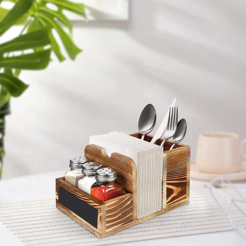Un porte serviette en bois pour la table