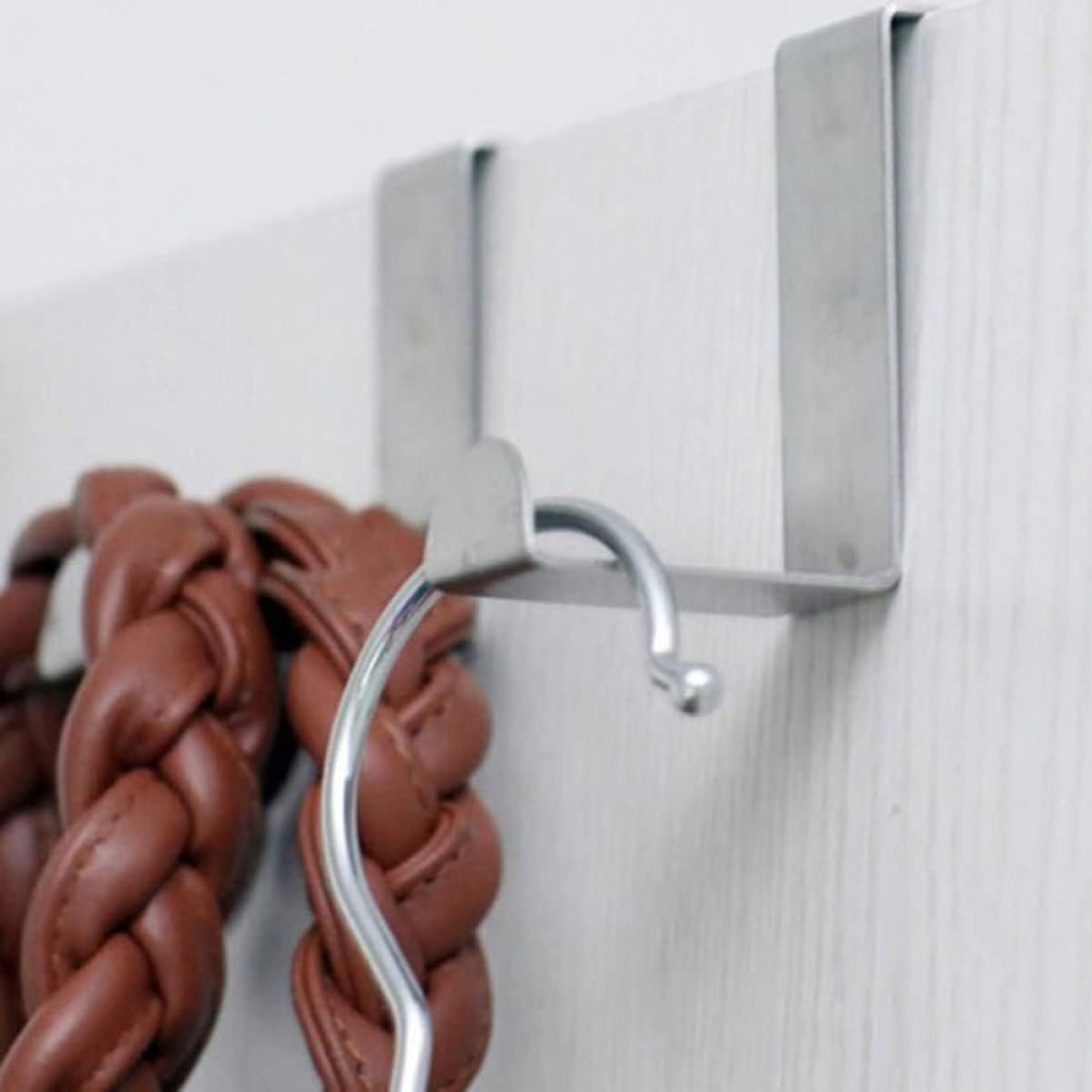 Porte Torchon Crochet de Porte en Inox 2 pièces