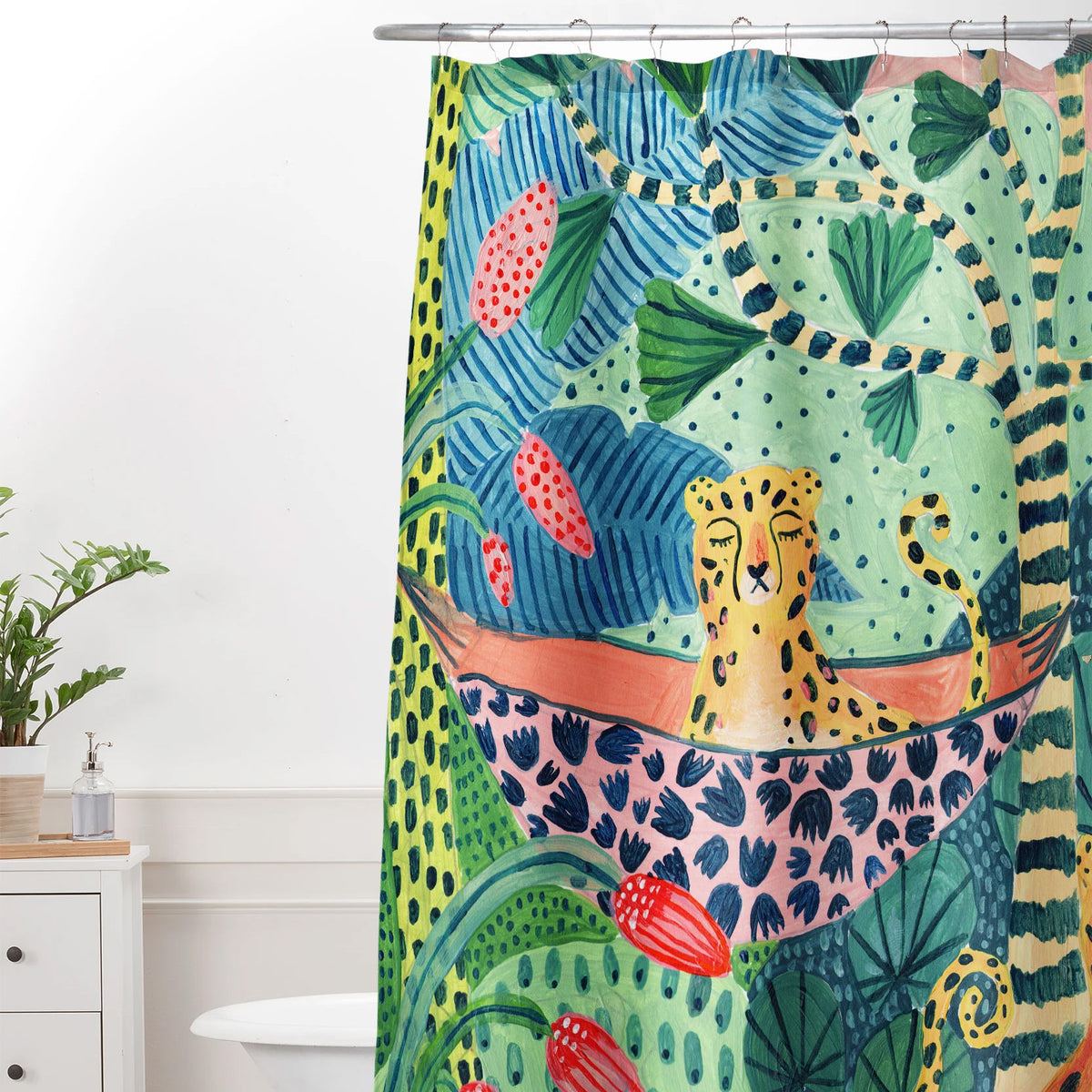 Rideau de douche tropical pour une ambiance unique