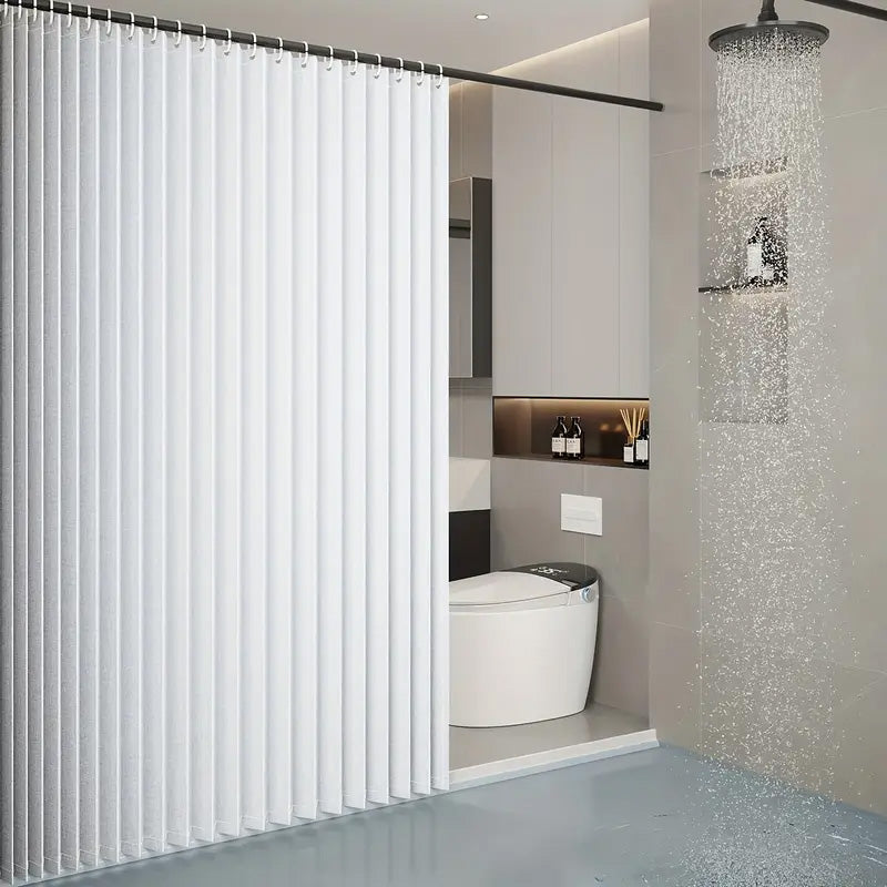 Rideau de douche avec crochets pratiques