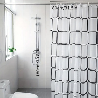 Rideau de Douche à Motif Géométrique