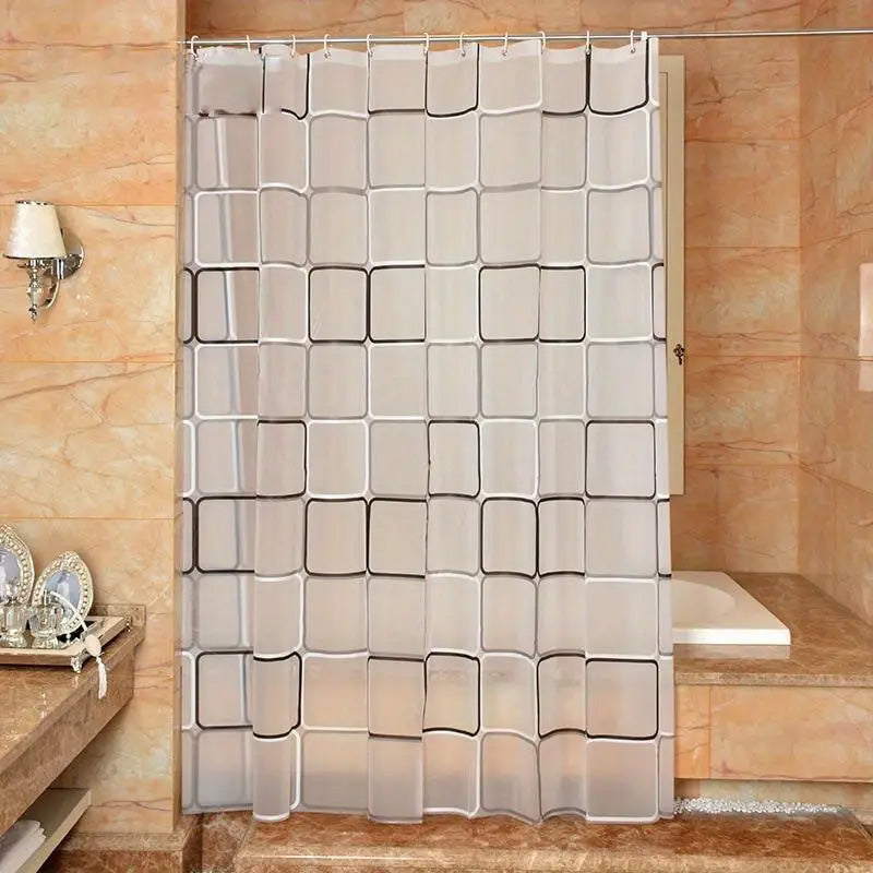 Rideau de Douche à Motif Géométrique