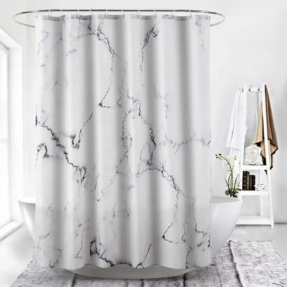 Rideau de Douche à motif Marbre Gris, polyester