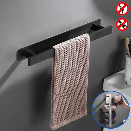 Porte Serviette Mural Sans Percer – Adhésif Puissant Salle de Bain & Cuisine