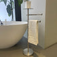 Porte Serviette sur Pied Inox avec Plateau – Salle de Bain Design | Porte-Serviette.com