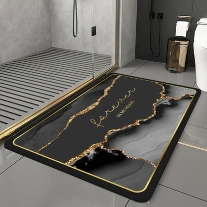 Tapis de Bain en Pierre de Diatomite Antidérapant, diatomite