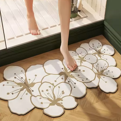 Tapis de Bain Floral en Diatomite
