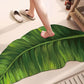 Tapis de Bain Motif Feuille en Terre de Diatomée