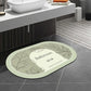Tapis de Bain Ovale Minimaliste en Diatomite