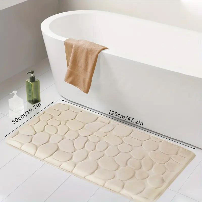 Tapis de Bain Rectangulaire Texture galets