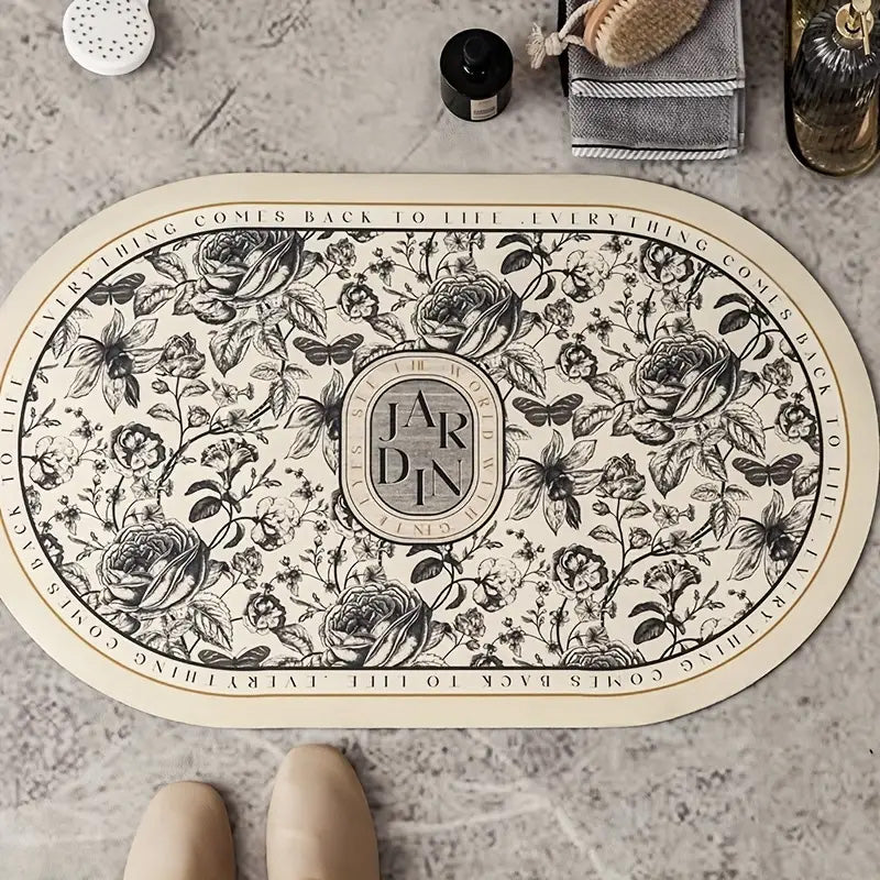 Tapis de bain rétro en diatomite : un choix élégant