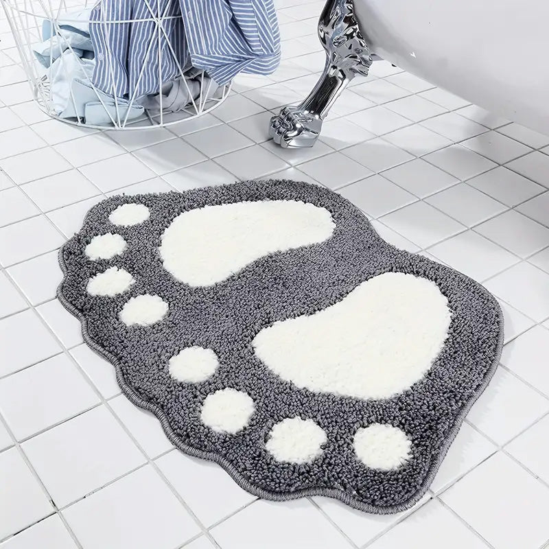 Tapis de Bain à Motif Empreinte de Pied